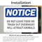 Signmission Do Not Leave Food Or Trash Out Overnight, 7 in W x Rectangle, Vinyl Decal OS-2PACK-NS-D-57-L-11294 - alternate 5